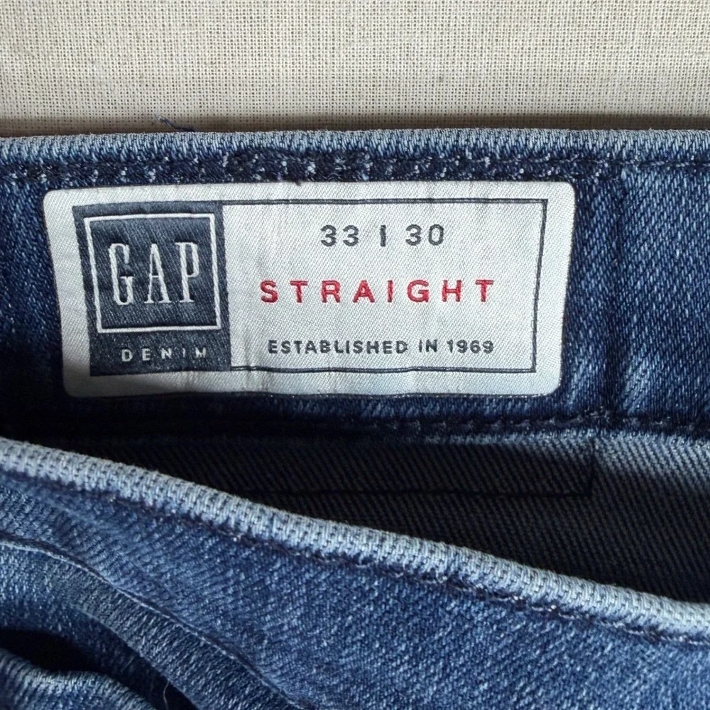 Gap Men's Straight Soft Wear Jeans size 33x30 Blue